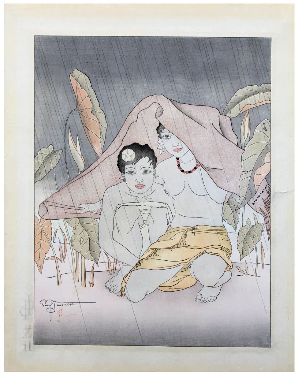 Japanese Woodblock Print Paul Jacoulet 
Kleiner Knick im linken Rand, der das Bi&hellip;