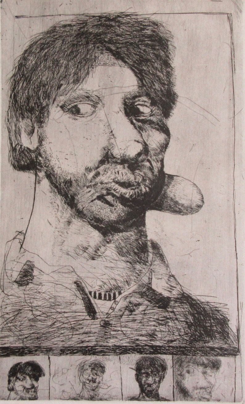 Stéphane MANDELBAUM (1961-1986) Eau-forte, "Autoportrait I", numérotée 23/50 en &hellip;