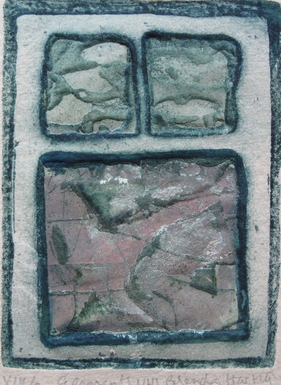 Null Brenda HARTHILL (1943)，蚀刻版，"元素"，左下角编号14/100 (XIV/C)，中下角有标题，右下角有签名，12 x 9 cm