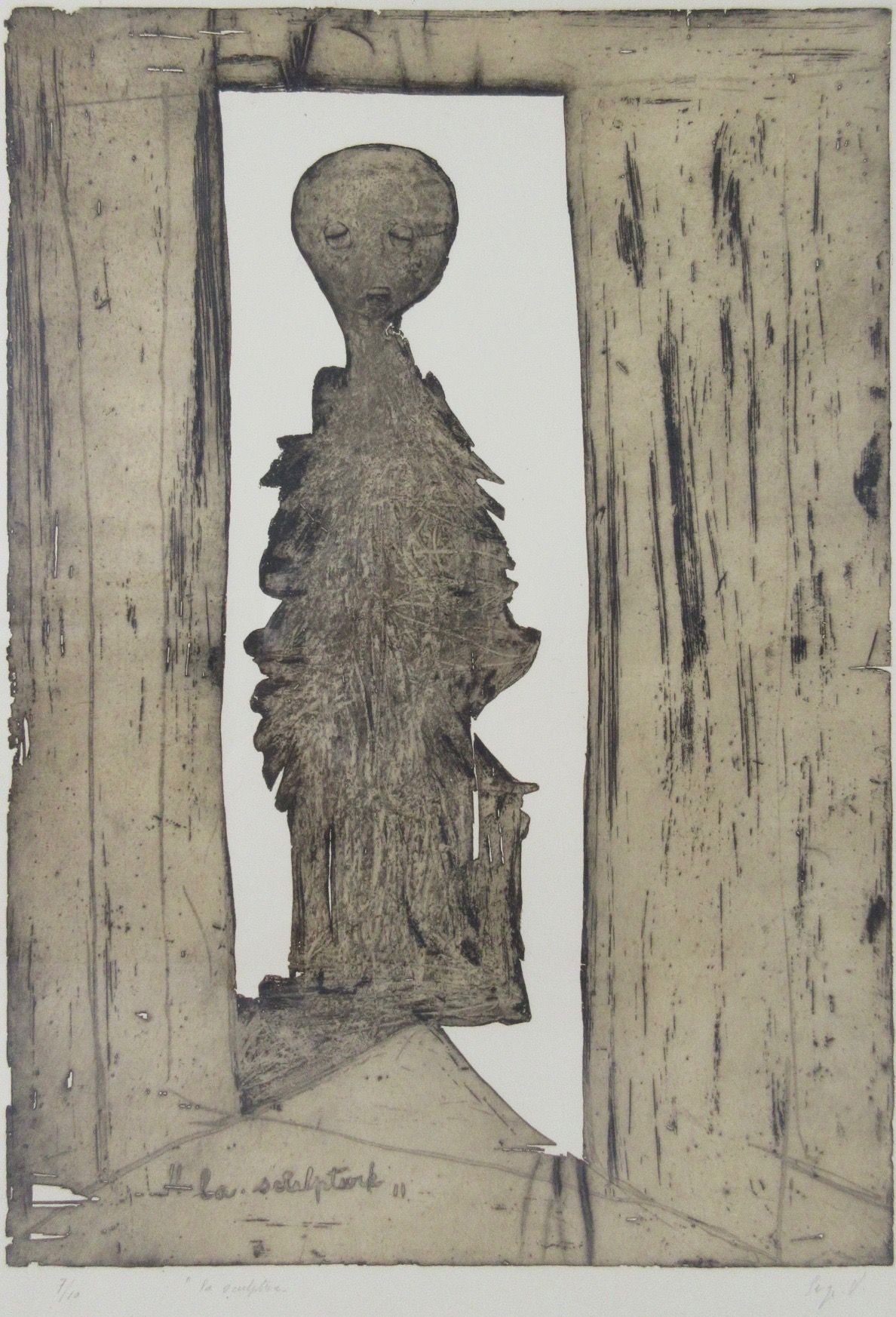 Null Serge VANDERCAM (1924-2005) Gravure, "La Sculpture", signée en bas à droite&hellip;