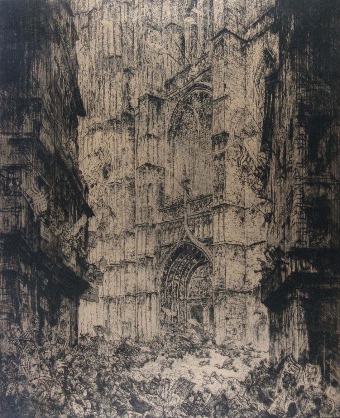 Null Jules DE BRUYCKER (1870-1945) Gravure, "Cathédrale d'Anvers", signée et num&hellip;