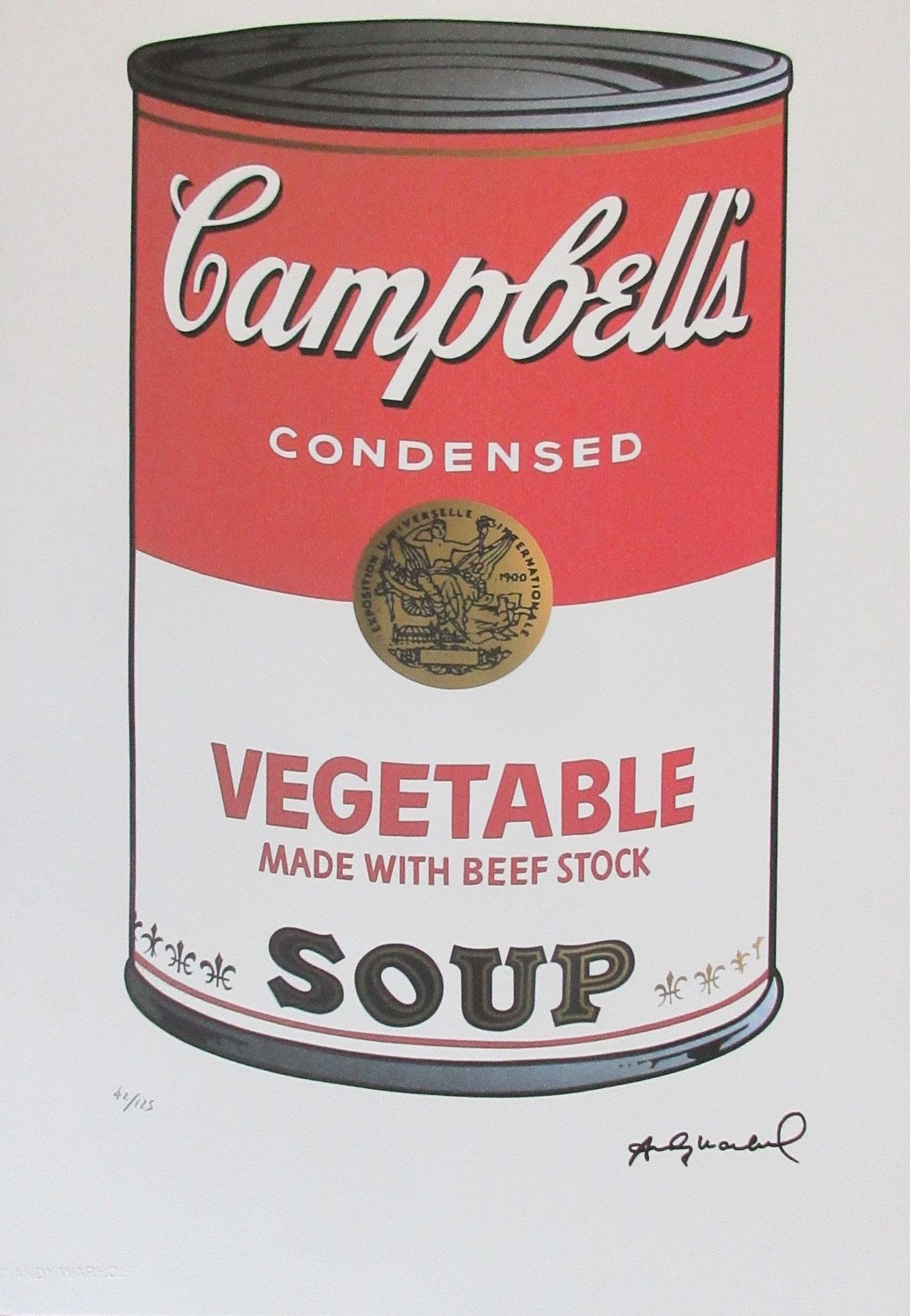 Null Andy WARHOL (1928-1987) (d'après) Lithographie, "Campbell's Tomato Soup", s&hellip;