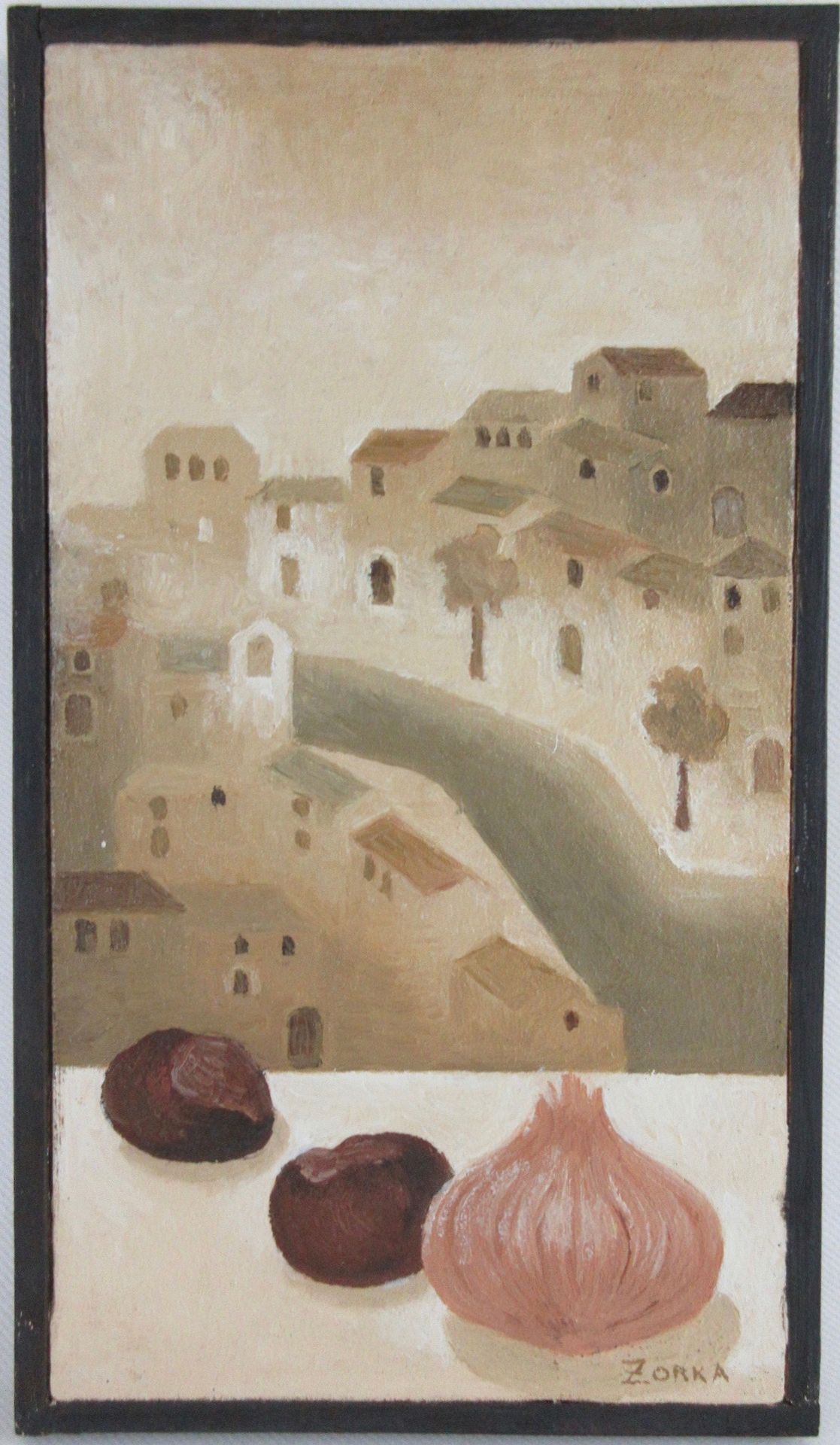 Null Zorka CEROVIC (1947) Huile sur toile, "L'Oignon", signée en bas à droite, 2&hellip;