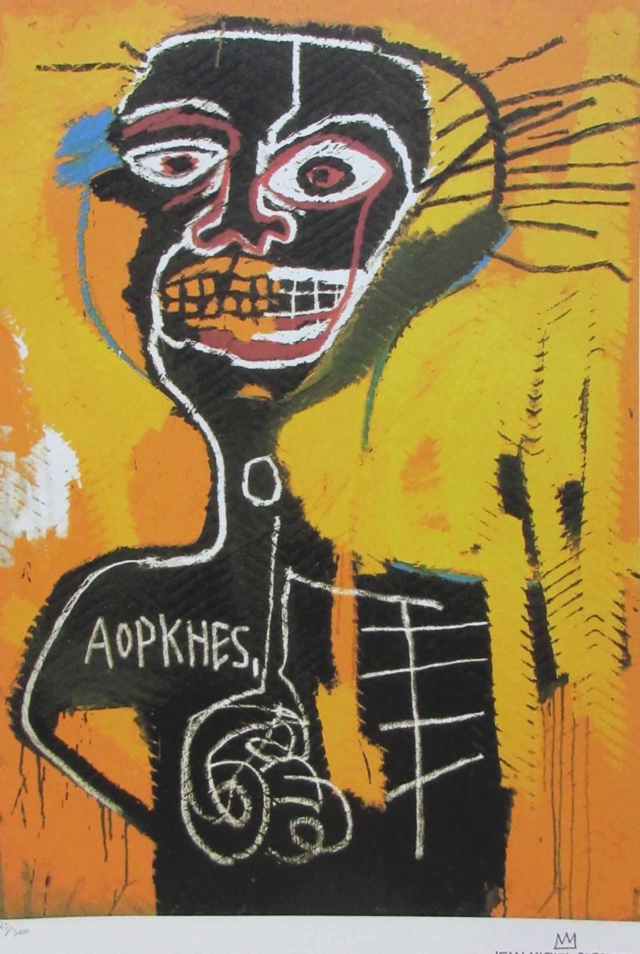 Null Jean-Michel Basquiat (1960-1988) (d'après). Lithographie, "Sans titre", num&hellip;