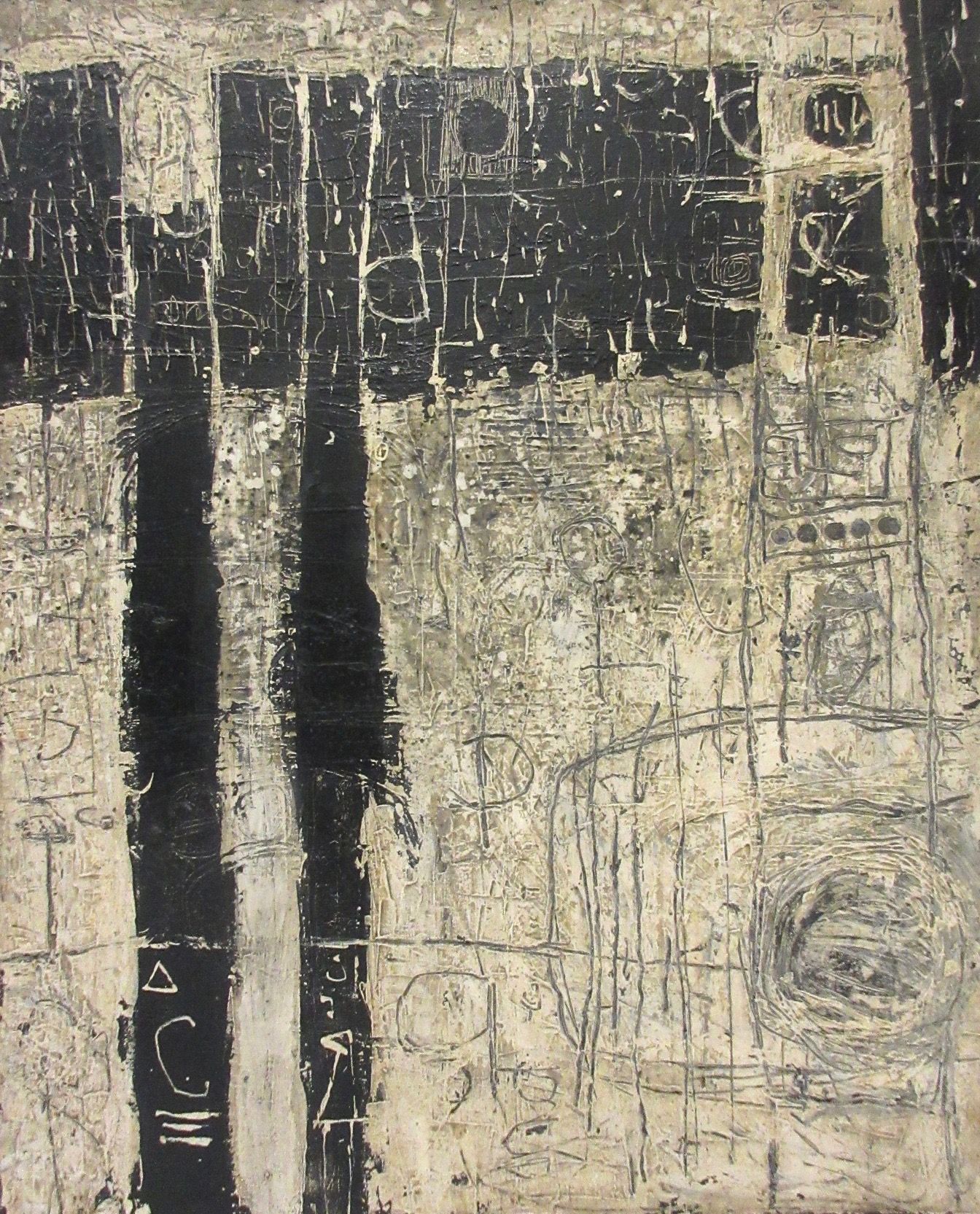 Null 约翰-福雷斯特（1922-2002）布面油画，"卡斯尔-马克"，背面有签名、题名和 1961 年的日期，100 x 81 厘米，状况：极好