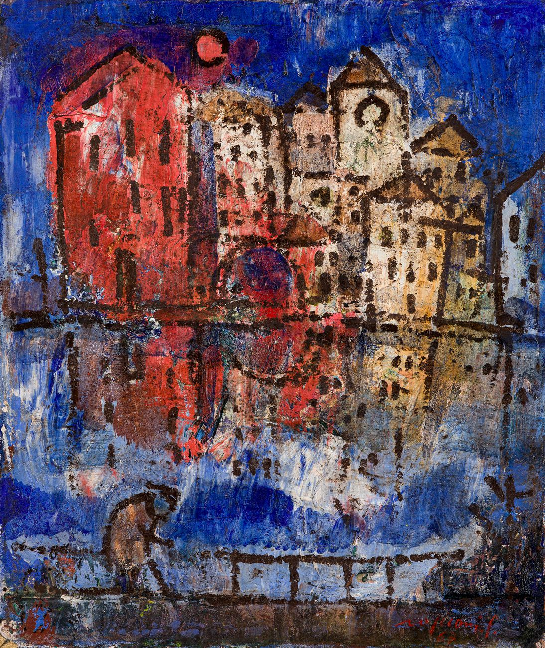 FRANCO ROGNONI (1913-1999) - Case sull'acqua, 1967 Öl auf Leinwand

54x45 cm

Un&hellip;