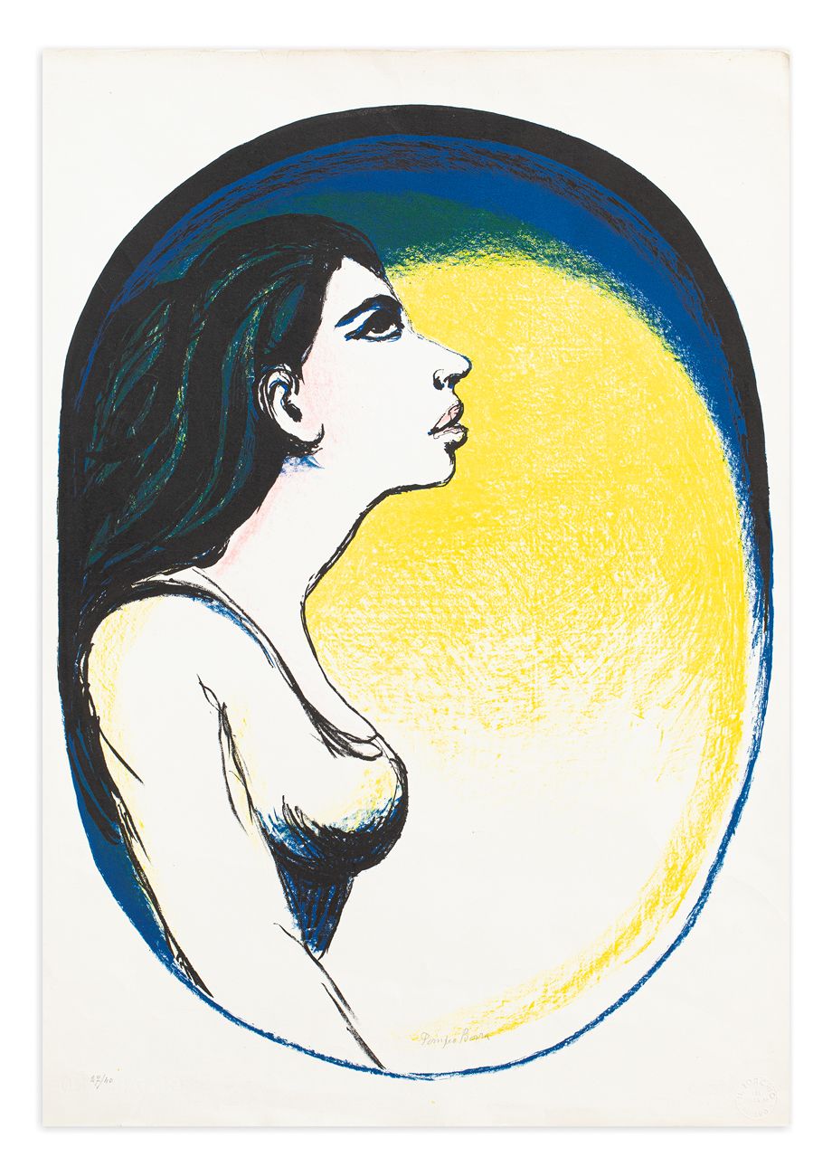 POMPEO BORRA (1898-1973) - Senza Titolo 石版画

71x50厘米

正面用铅笔签名和编号（典范27/40）。

干印Il&hellip;
