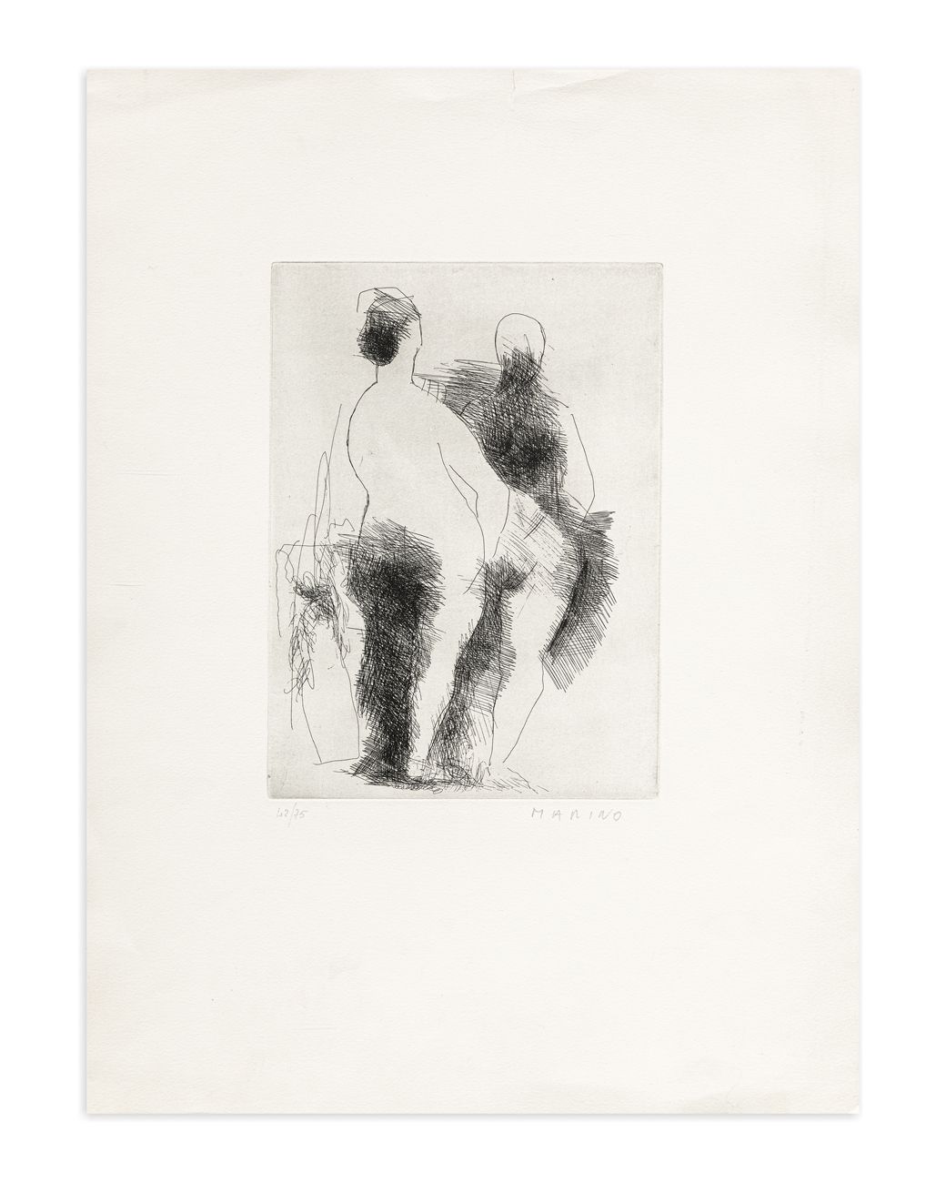 MARINO MARINI (1901-1980) - Due pomone, 1956 蚀刻

板材26x18.5厘米

床单51x37.5厘米

正面有铅笔&hellip;