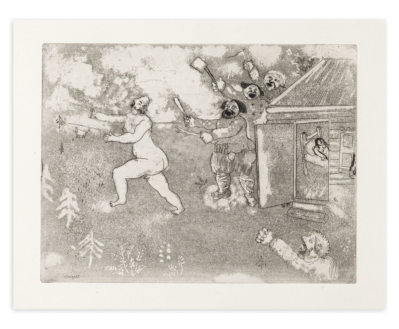 MARC CHAGALL (1887-1985) - Senza Titolo (Les ames mortes), 1948 蚀刻

板材21x27.5厘米
&hellip;