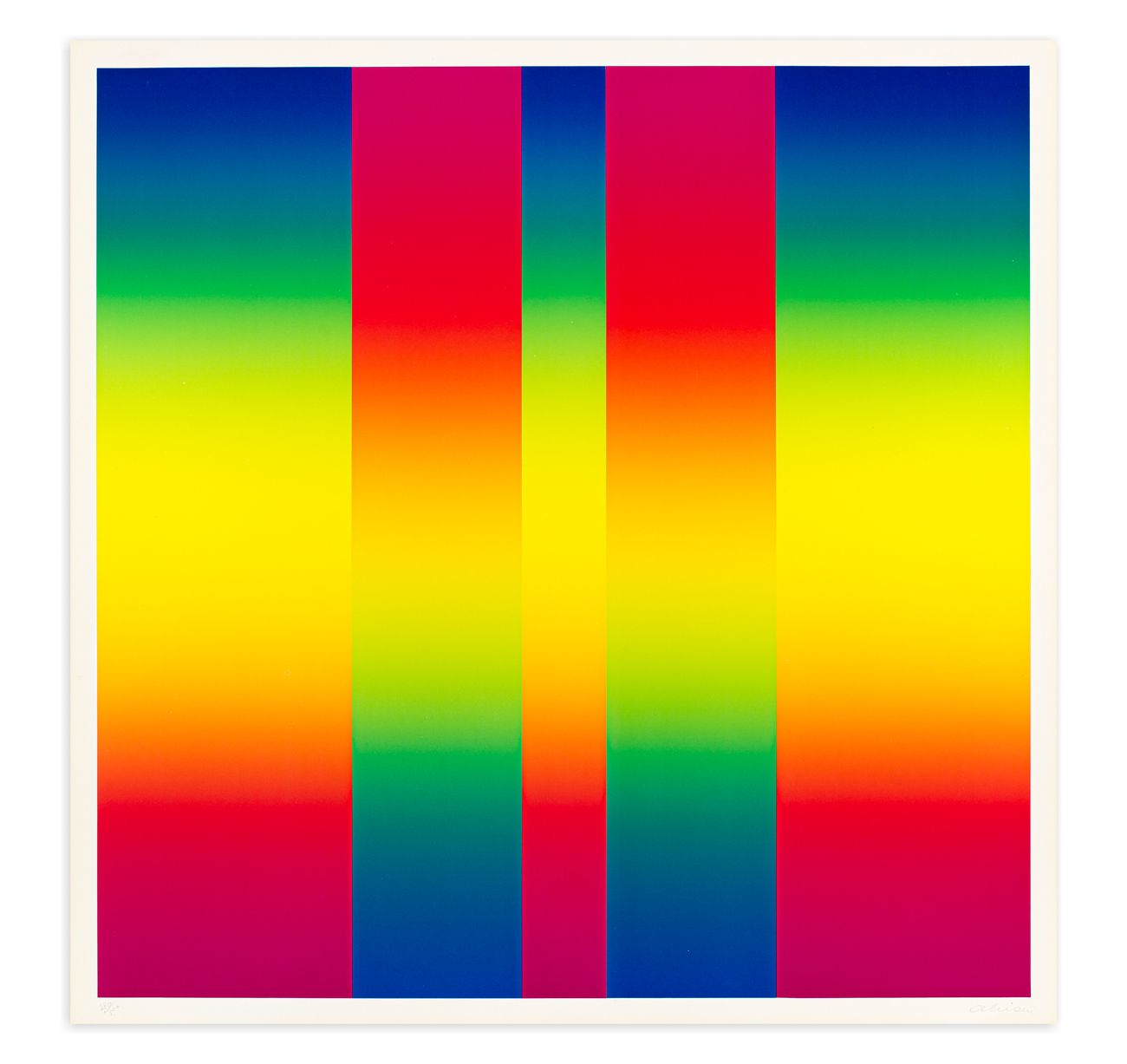 GETULIO ALVIANI (1939-2018) - Cromie spettrologiche, 1972 Lithographie

69x69 cm&hellip;