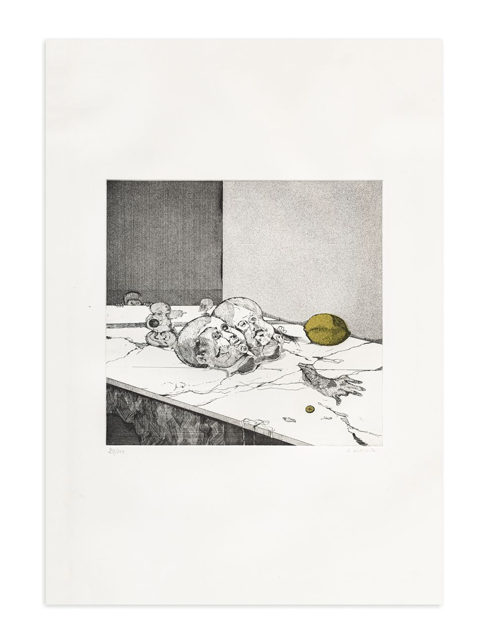KARL PLATTNER (1919-1986) - Natura morta, 1972 Gravure et aquatinte en deux coul&hellip;