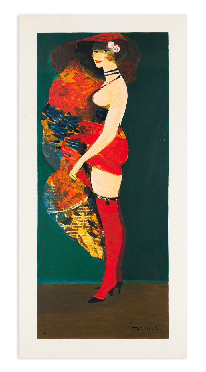 SALVATORE FIUME (1915-1997) - Ritratto di signora Siebdruck 

160x80 cm

Signatu&hellip;
