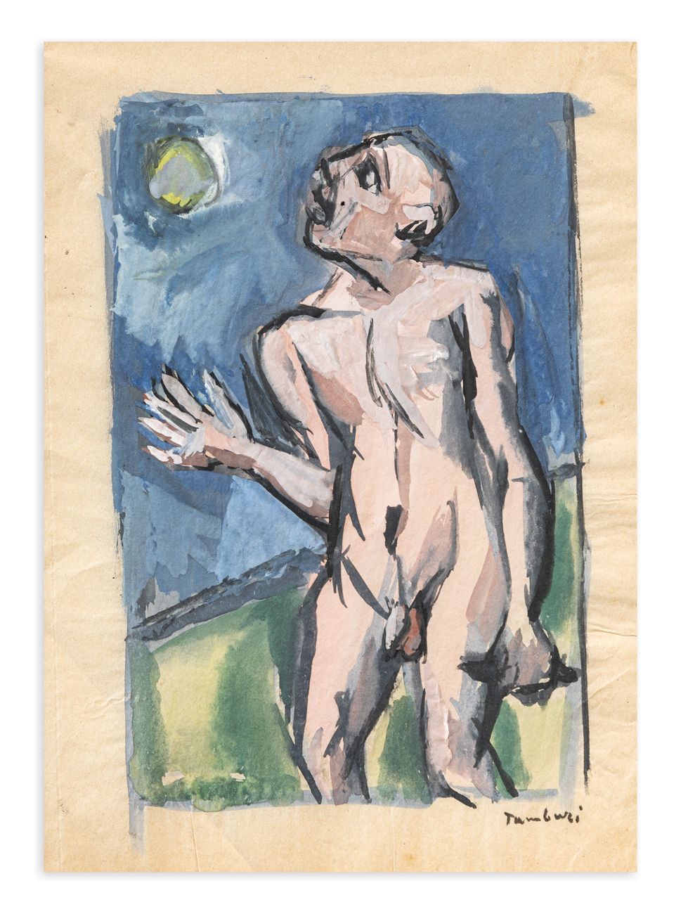 ORFEO TAMBURI (1910-1994) - Studio per Marzia Supplicante, 1943 纸上水彩画

cm 27,8x2&hellip;