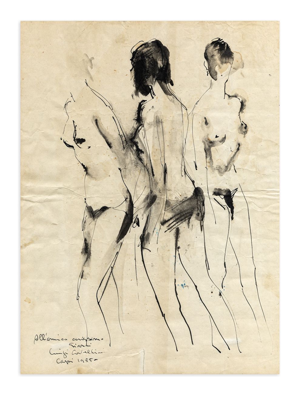 LUIGI CORBELLINI (1901-1968) - Senza Titolo, 1955 Gouache su carta

cm 45,5x33,5&hellip;