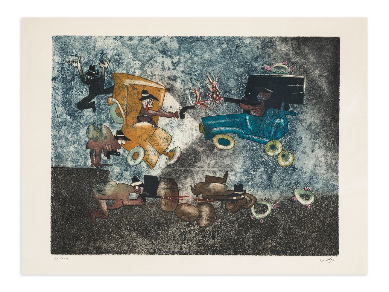 SEBASTIAN MATTA (1911-2002) - Al capone, 1974 蚀刻和水印

片面的37.5x49厘米

板材45x60厘米

正面&hellip;