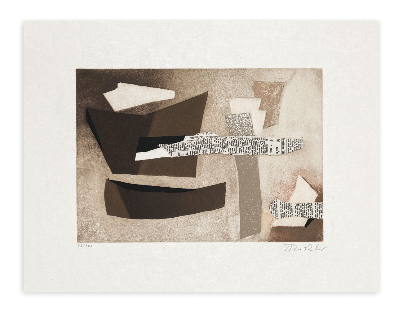 HANS RICHTER (1888-1976) - Sur un jambe, 1974 蚀刻

片面的28.5x40厘米

板材45x59厘米

正面用铅笔&hellip;