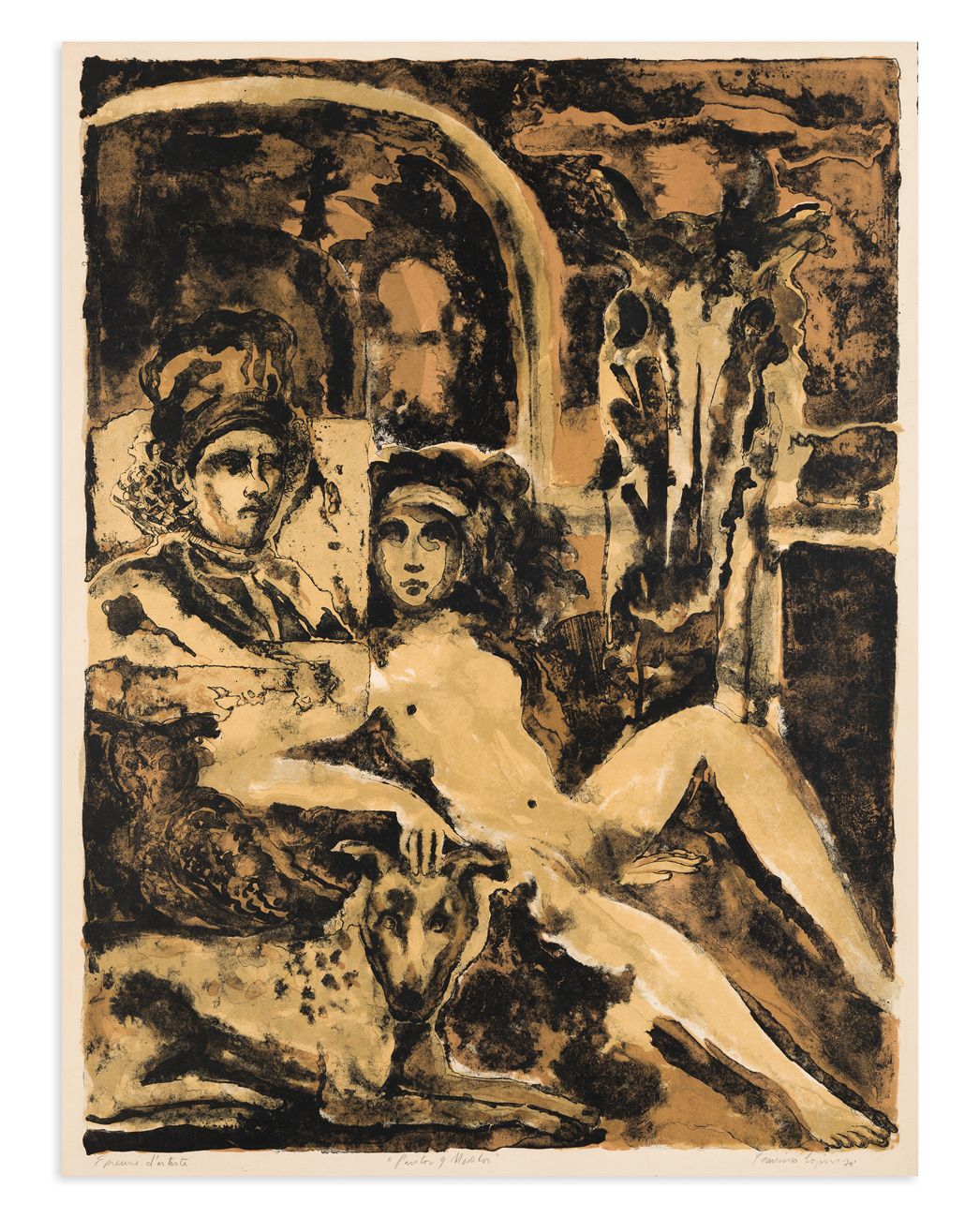 FRANCISCO CORZAS (1936-1983) - Pintor y Modela, 1974 Lithographie

80x60 cm

Sig&hellip;