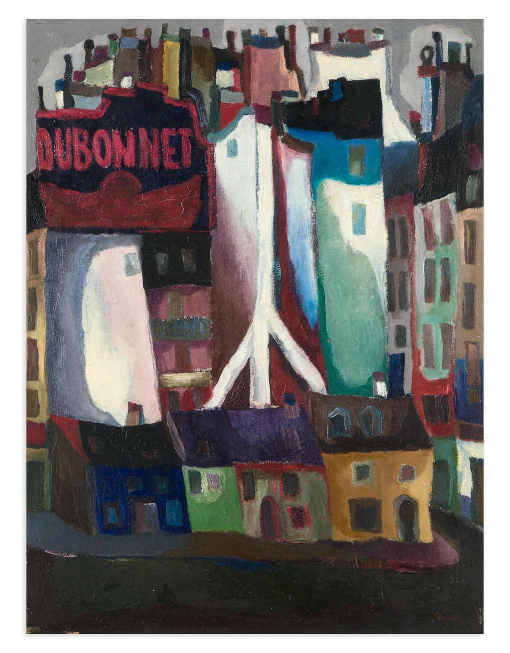 RENATO BUSSI (1926-1999) - St. André des Arts, 1957 布面油画

cm 62x47

签名在前面

背面的签名&hellip;