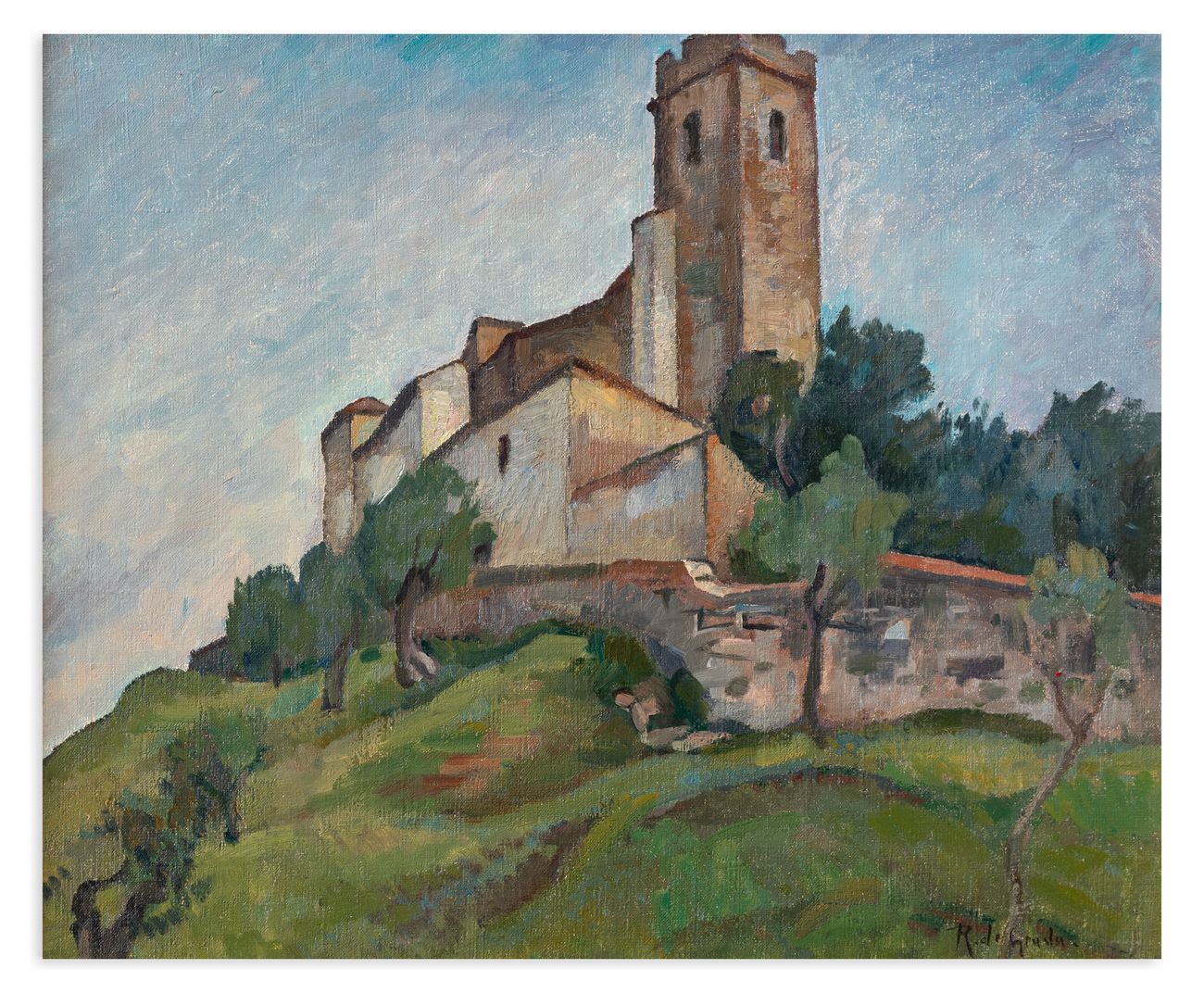 RAFFAELE DE GRADA (1885-1957) - Castel San Gimignano, 1948 Oil on canvas

cm 60x&hellip;