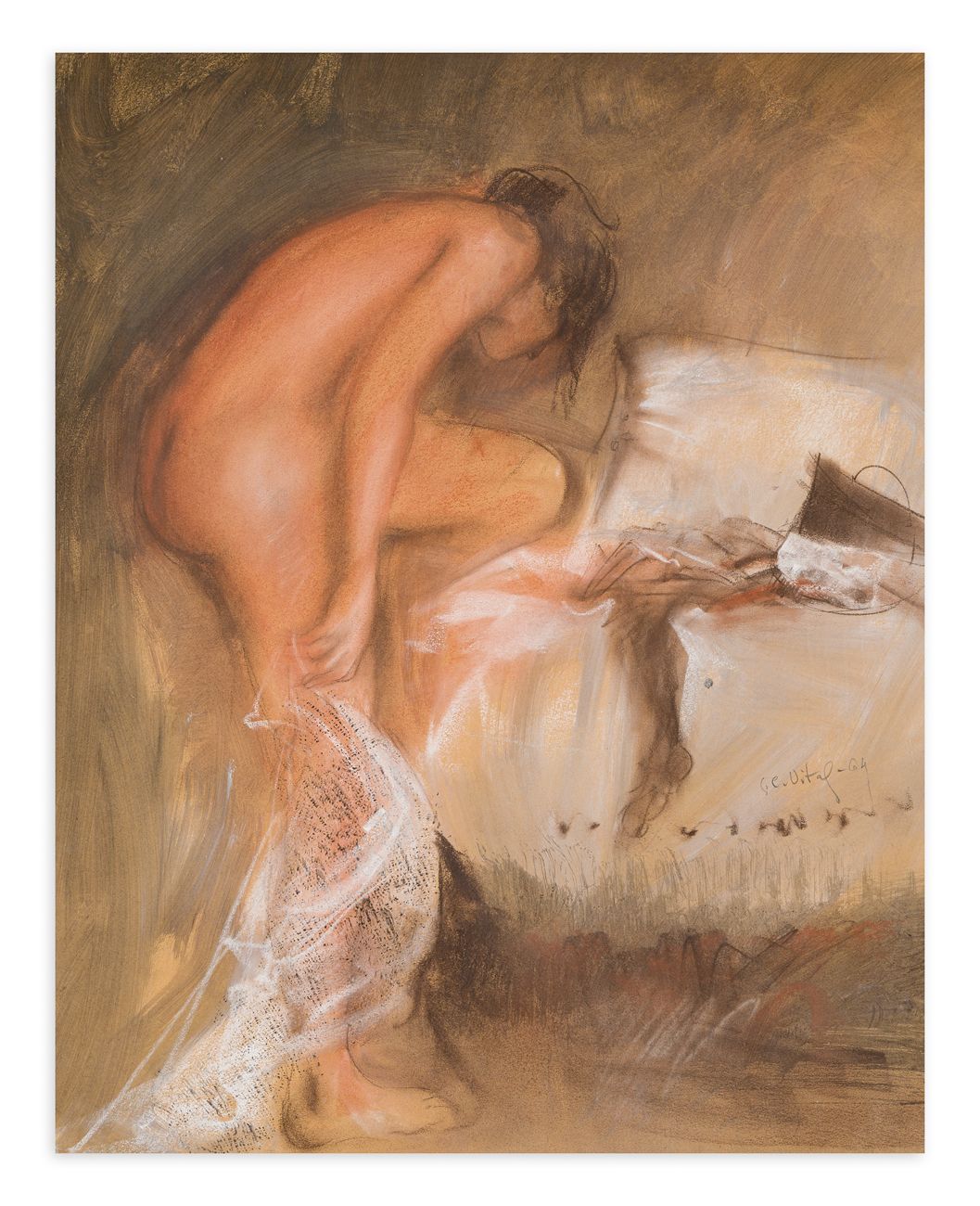 GIANCARLO VITALI (1929-2018) - Nudo, 1964 纸上粉笔画

68x56厘米

签名在前面

保护板背面有展览标签 "一个世&hellip;