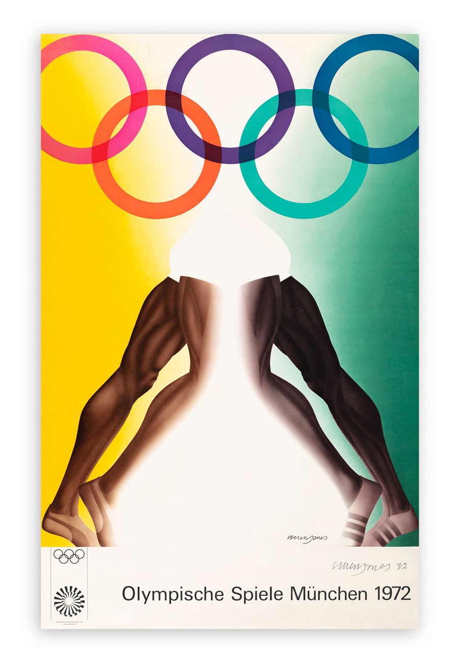 ALLEN JONES (1937) - Senza Titolo, 1972 1972年慕尼黑奥林匹克运动会时发布的海报
101x64厘米
正面用钢笔签名和日&hellip;