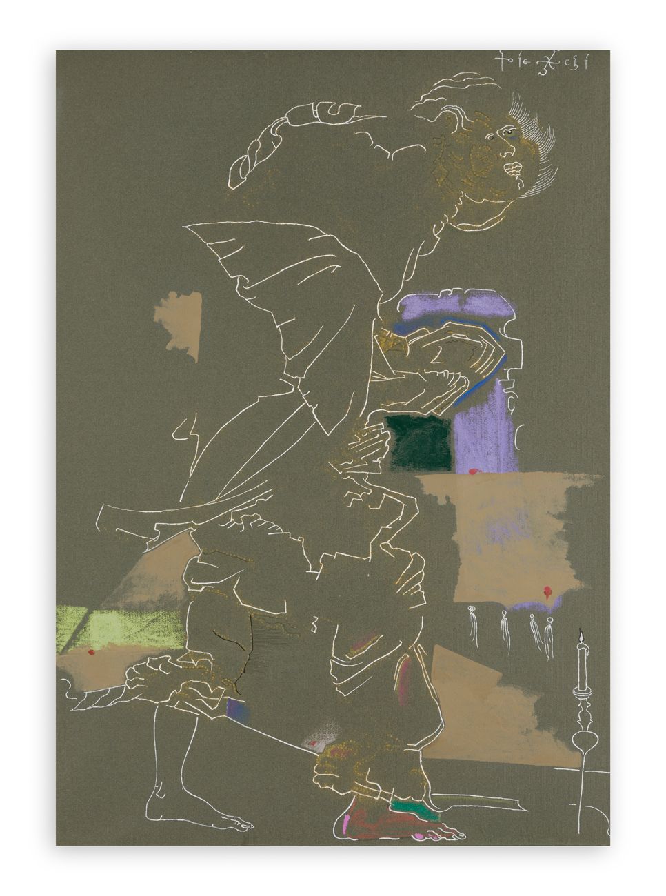 GIANNETTO FIESCHI (1921-2010) - Senza Titolo, 1967 纸板上的混合技术
67x47厘米
正面有签名
背面有艺术家&hellip;