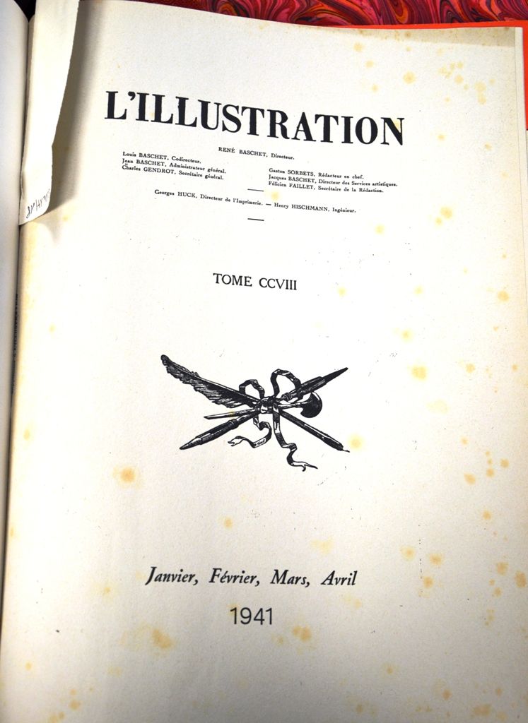 L’ILLUSTRATION – Année 1941 de janvier à avril 1941, du N°5104 au N°5120, reliés&hellip;