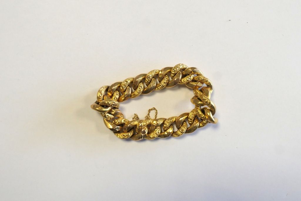 Bracelet maille en or jaune (18kt 750°) 19,2 gr envirron.