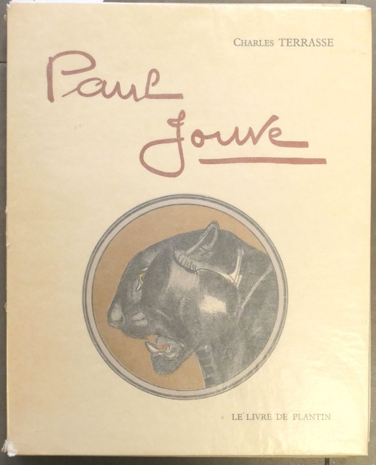 TERRASSE (Charles). Paul Jouve。巴黎，普朗坦出版社，1948年，4开本，单张，第444号，包含所有雕刻和石版画的文本中的完成状态。