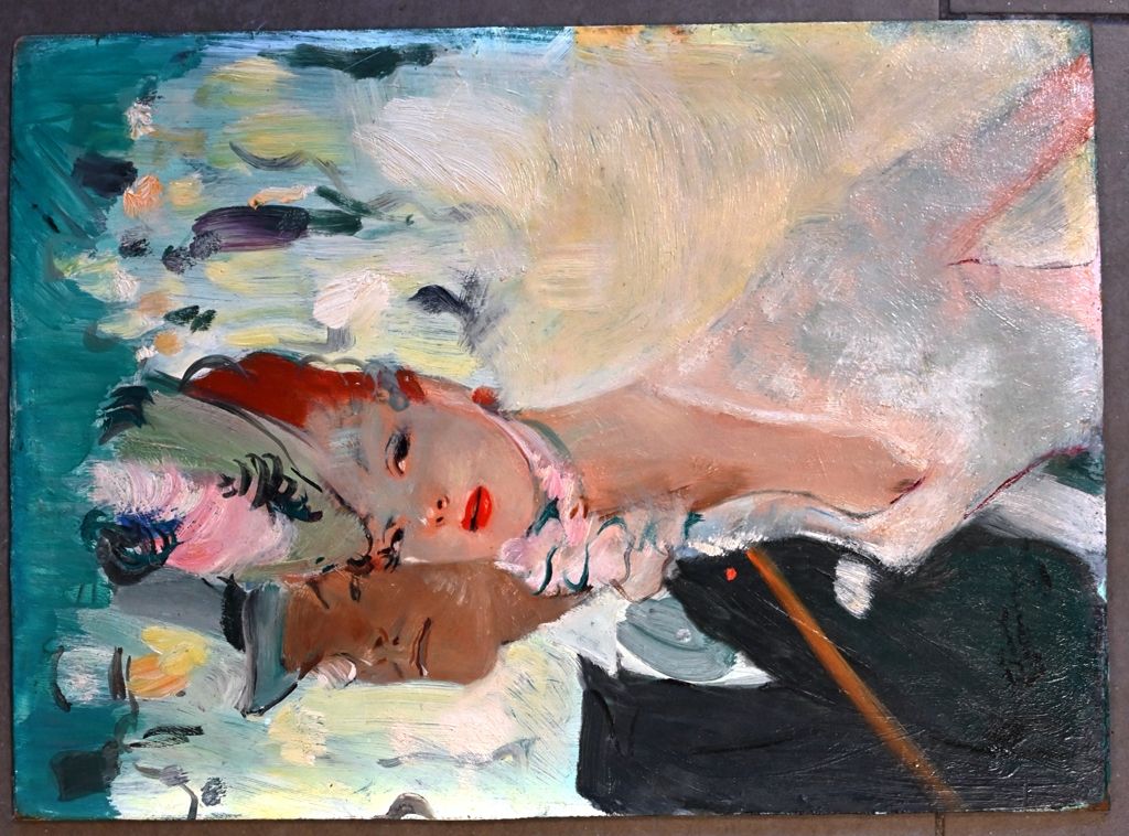 Jean-Gabriel DOMERGUE (1889-1968) "Couple".
Oil on panel signed lower left.
33 x&hellip;