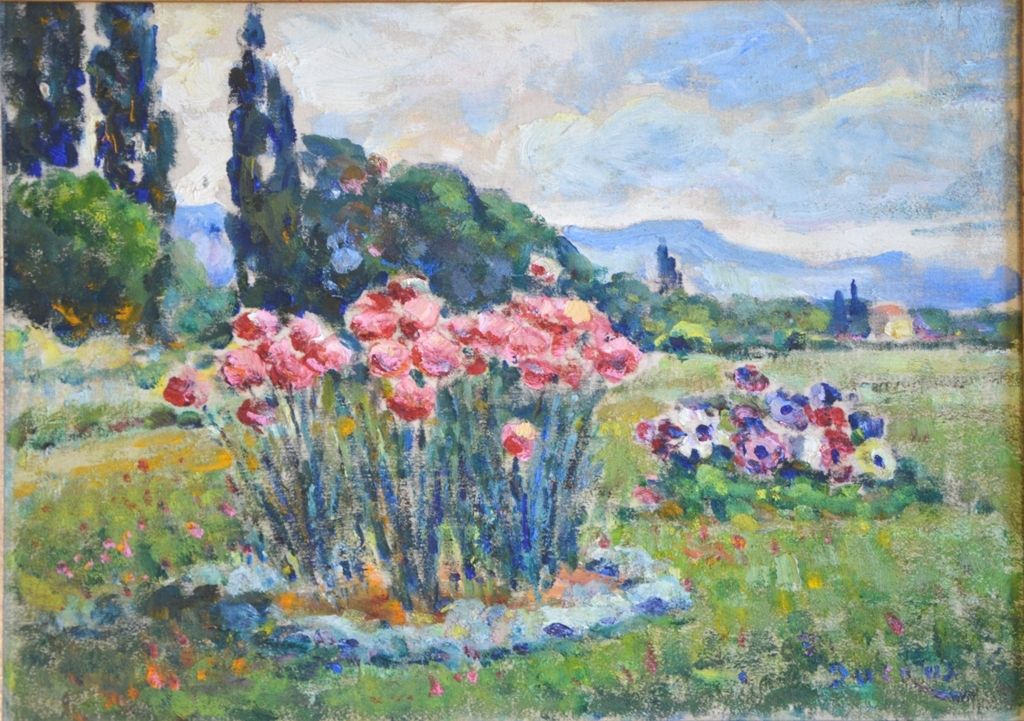 Edouard DUCROS (1856-1936) "Parterre de fleurs".
Oil on canvas signed lower righ&hellip;