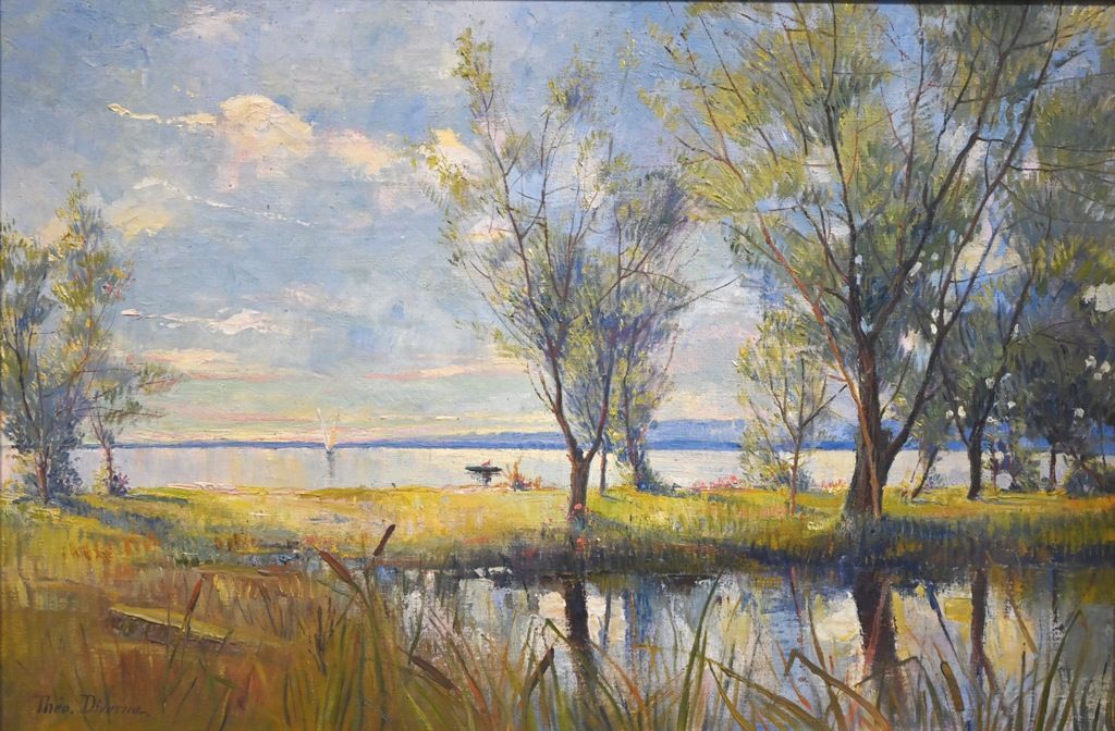 Théodore DIVORNE (1874-1965) "Riverside landscape".
Oil on canvas signed lower l&hellip;