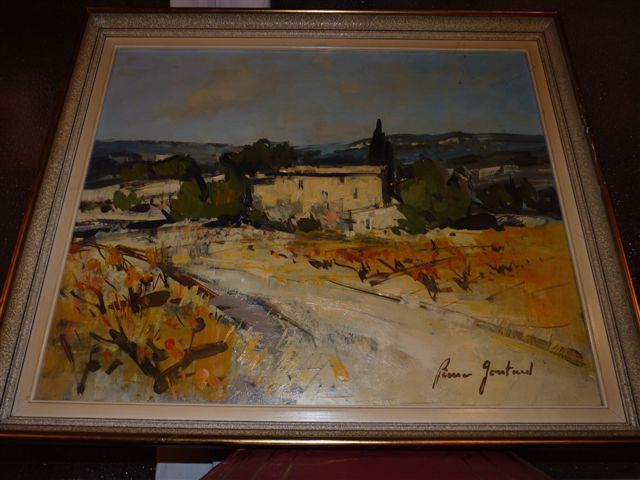 Pierre GONTARD (né en 1927) "Paysage provencal". Huile sur toile. 46 x 55 cm