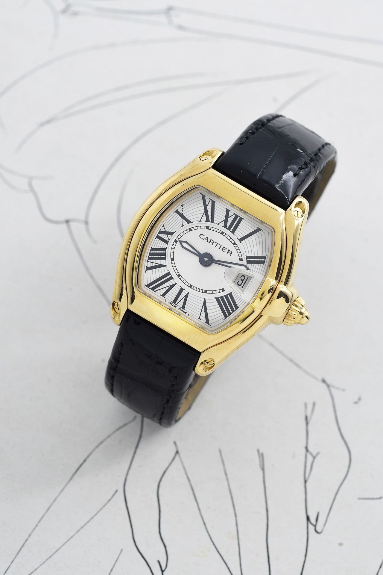 Null CARTIER (ROADSTER LADY / SMALL MODEL - YELLOW GOLD REF. W62018V1 / 2676), 约&hellip;