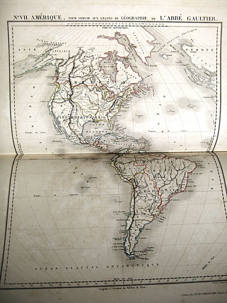 Null GAULTIER (Louis). Atlas de géographie contenant sept cartes coloriées. Pari&hellip;