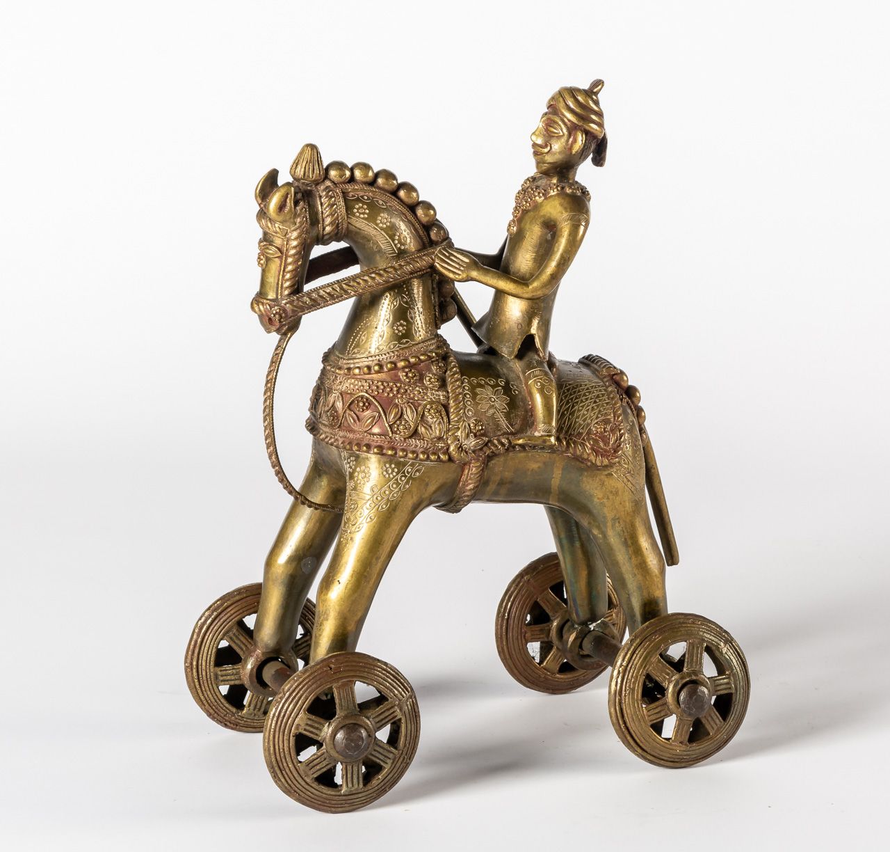 KRIEGER AUF PFERD A WARRIOR ON HORSE_x000D_

India (?), brass, probably 1st half&hellip;