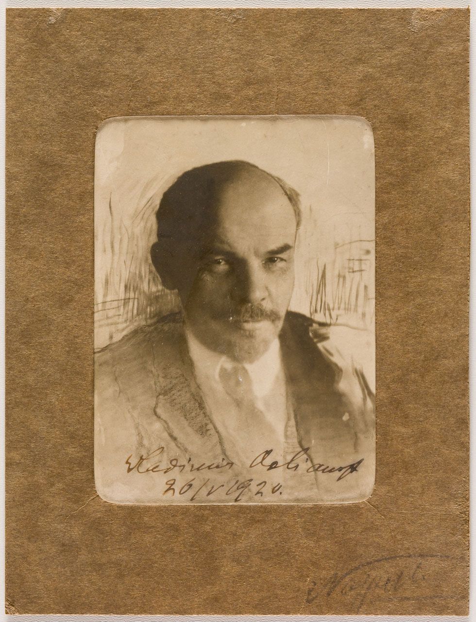 SEHR SELTENES SIGNIERTES PHOTO VON LENIN Photographie, signiert von Lenin mit Vl&hellip;