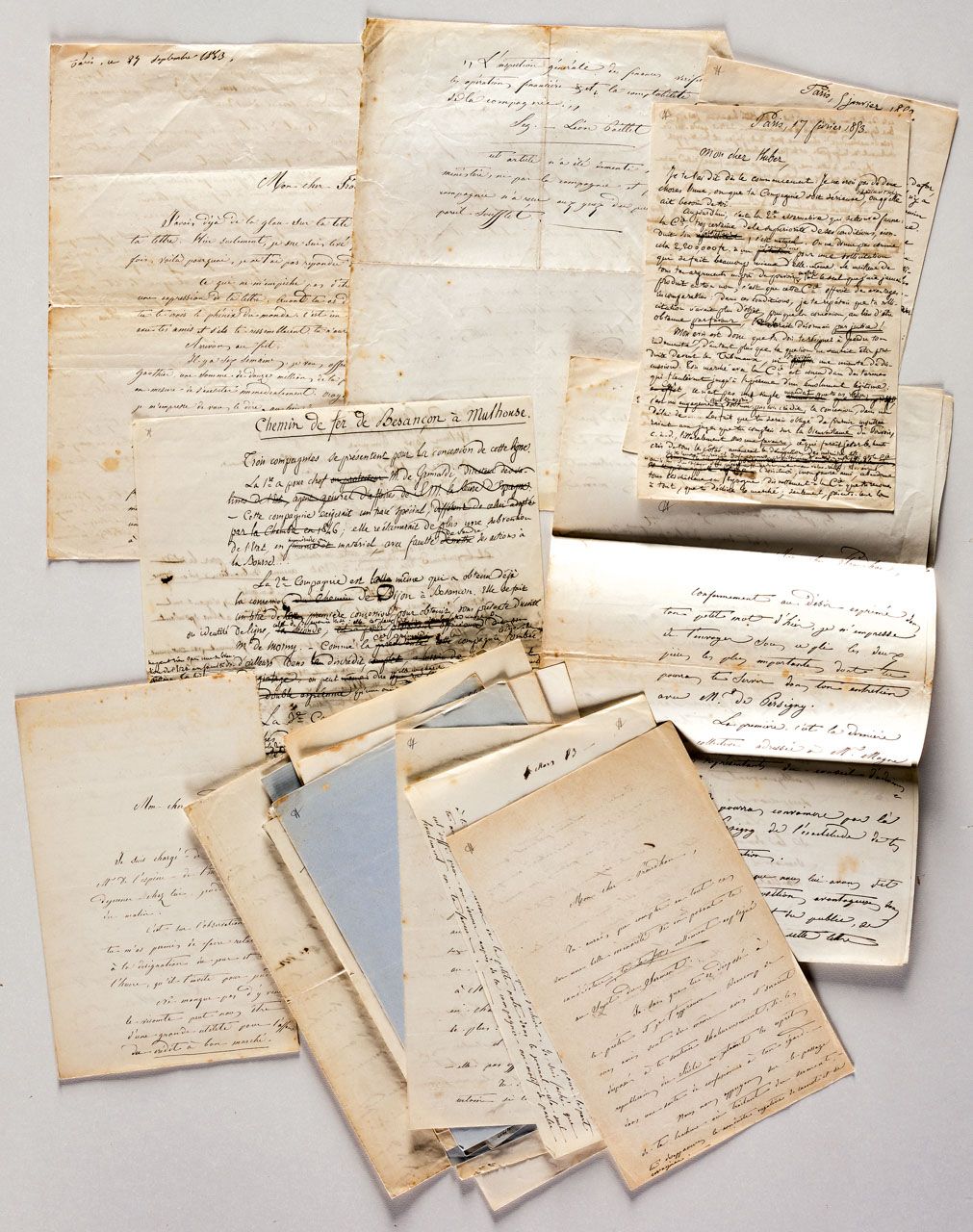 KORRESPONDENZ ZWISCHEN M. HUBERT UND PIERRE-JOSEPH PROUDHON 25 cartas manuscrita&hellip;