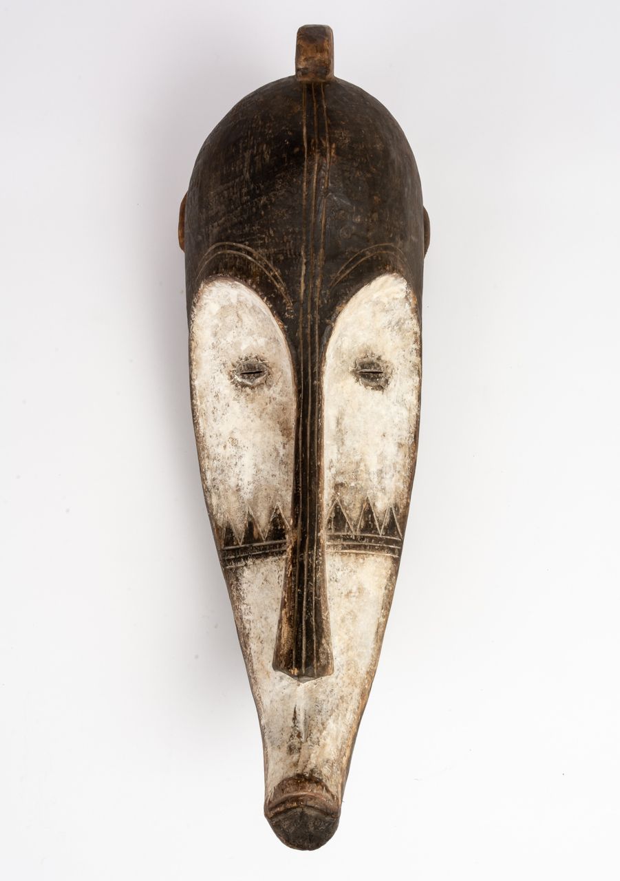 FANG-MASKE probabilmente Gabon, legno, XX sec.

H: 61 cm