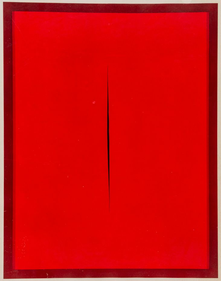 Lucio FONTANA (1899-1968), Ohne Titel, Serigraphie, nicht signiert 
Lucio FONTAN&hellip;