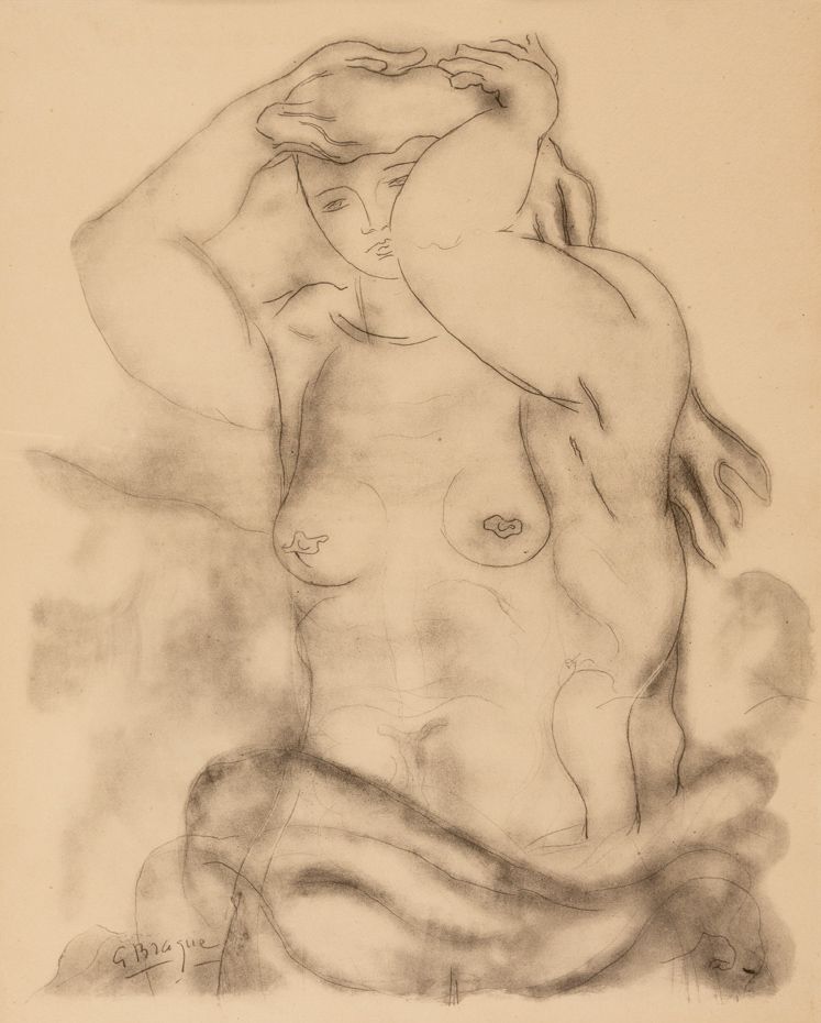 Georges BRAQUE (1882-1963), Weiblicher Akt, Lithographie, in der Platte signiert&hellip;
