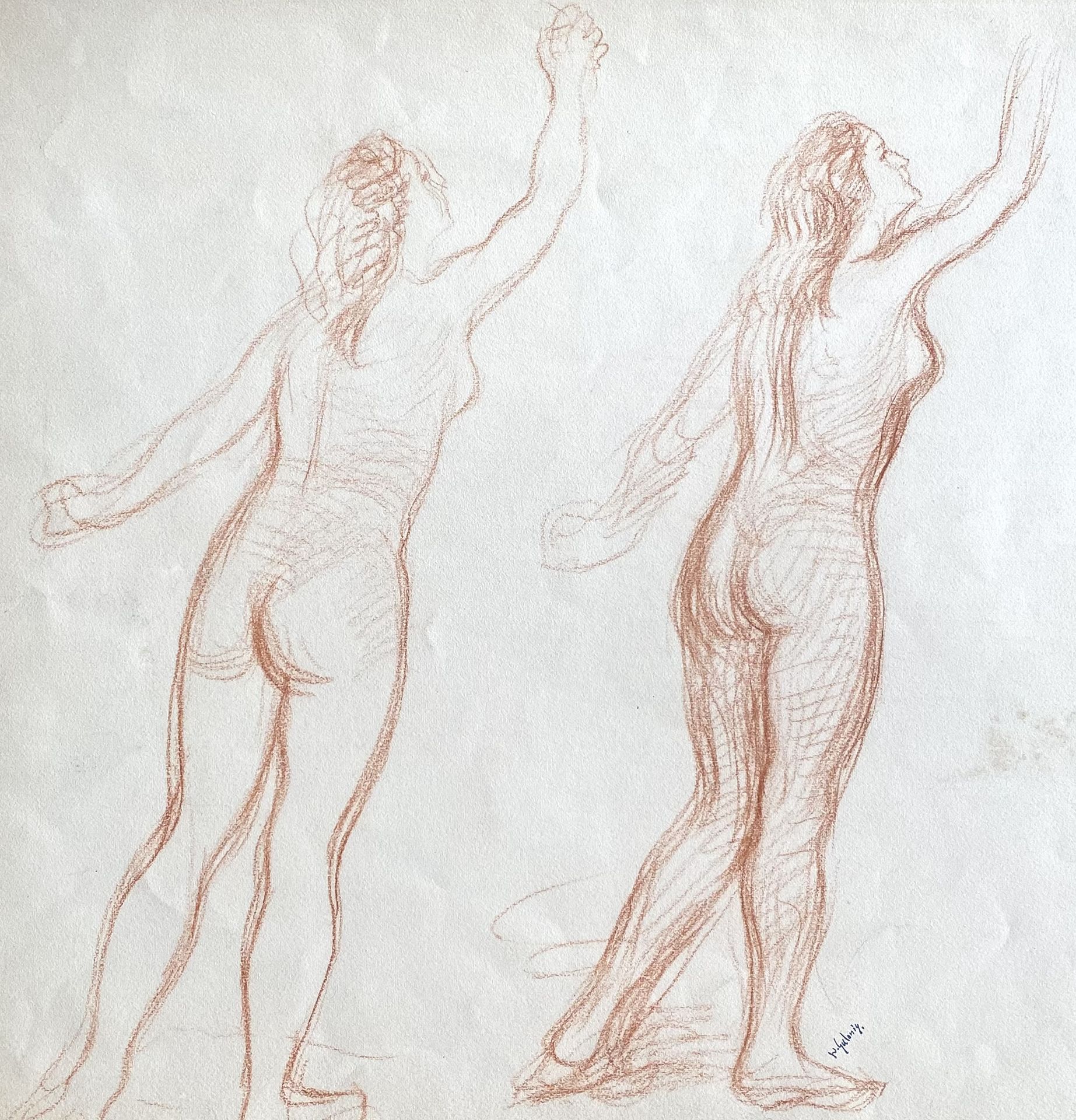 Dimitrios Galanis (Greek, 1880-1966) Dimitrios Galanis (希腊，1880-1966) (AR) 两名女性裸&hellip;
