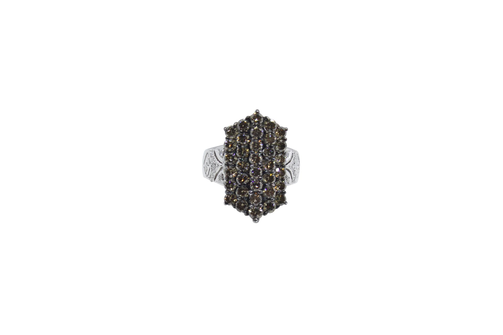 14k gold ring with diamonds 14k Goldring mit Diamanten ca. 1,5-2ct. Bruttogewich&hellip;