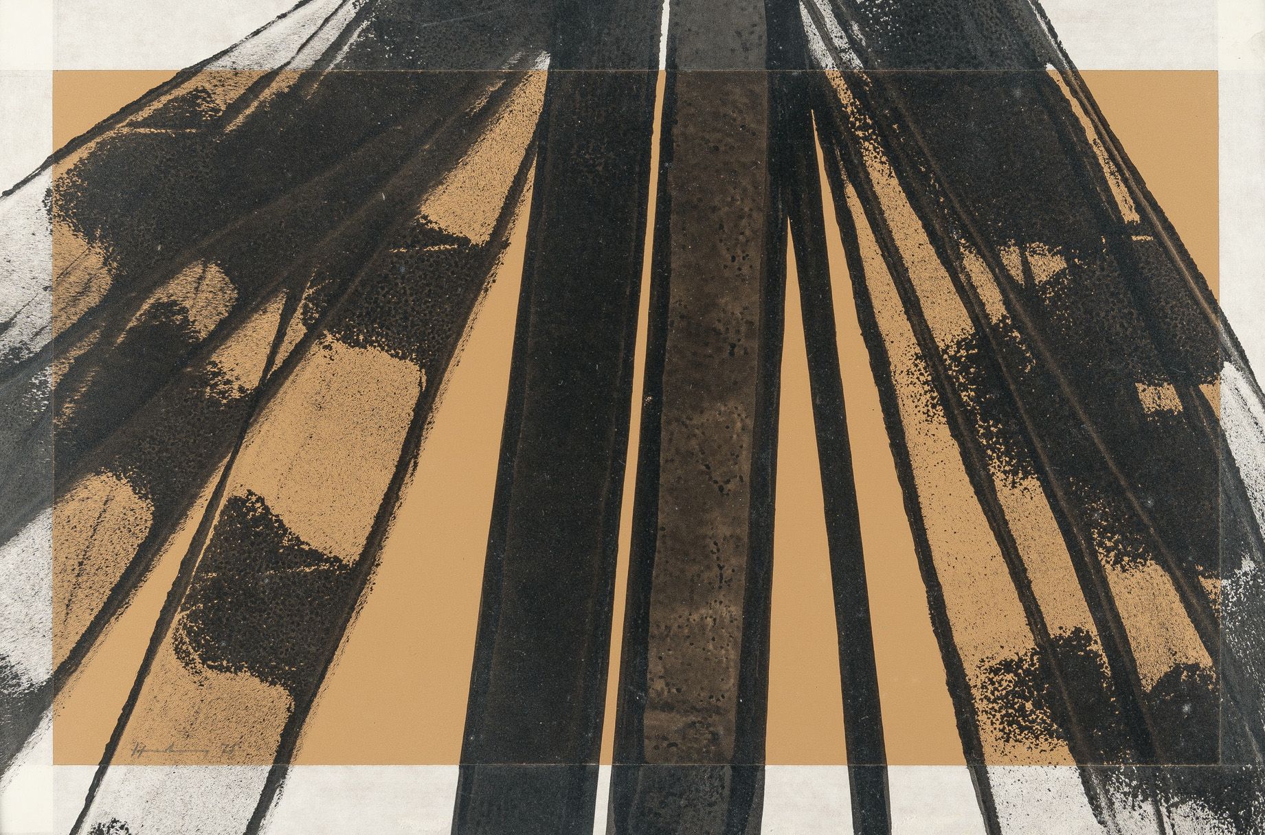 Hans HARTUNG Hans Hartung, Sans titre (24 mai 1975).

Acryl und Collage auf fest&hellip;