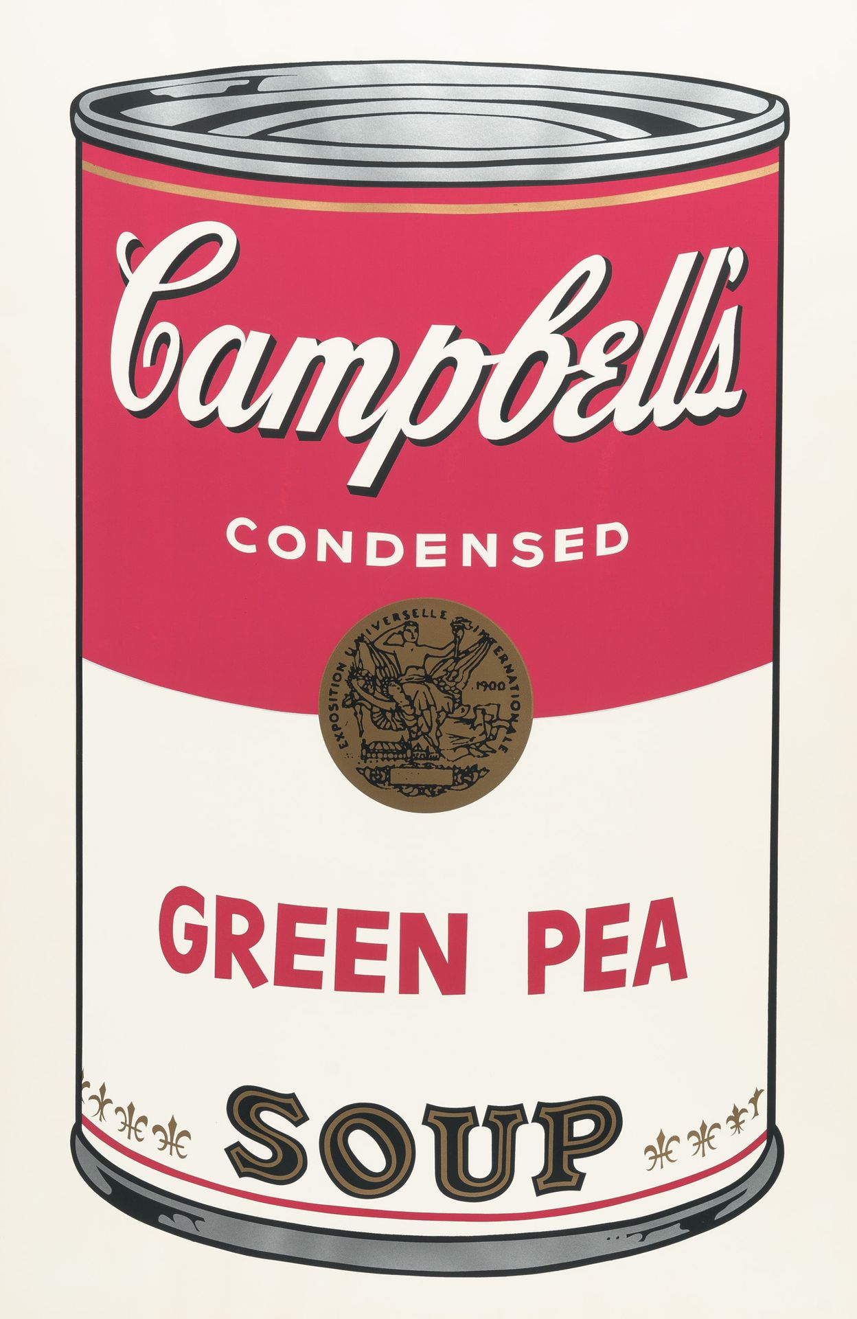 Andy WARHOL 安迪-沃霍尔，绿豆。

浅色纸板上的彩色绢印。(1968).约81×48厘米（纸张尺寸约89×58.5厘米）。250份编号中的一份。在背&hellip;