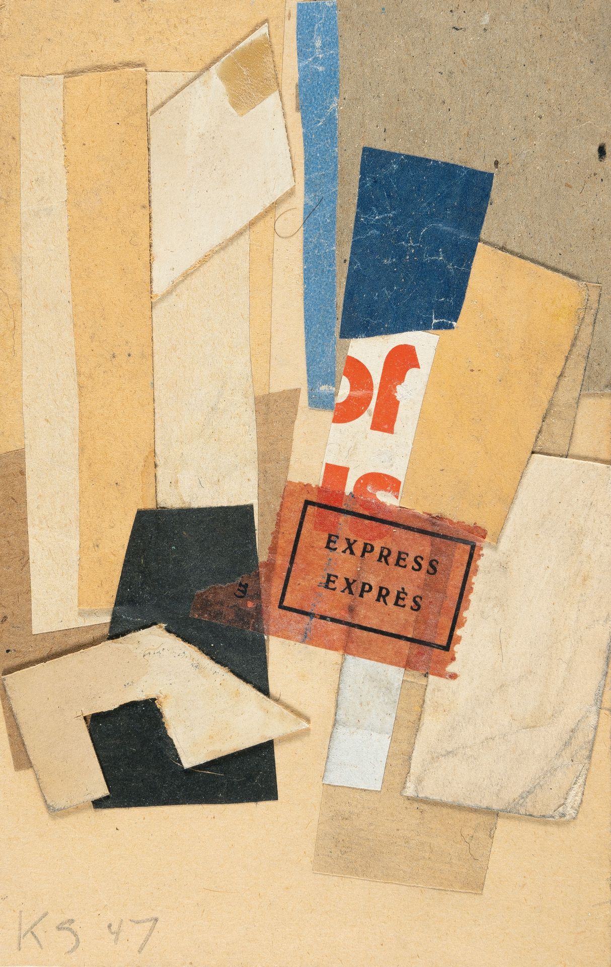 Kurt Schwitters Kurt Schwitters, Sin título (Express). 

 Collage sobre cartón, &hellip;