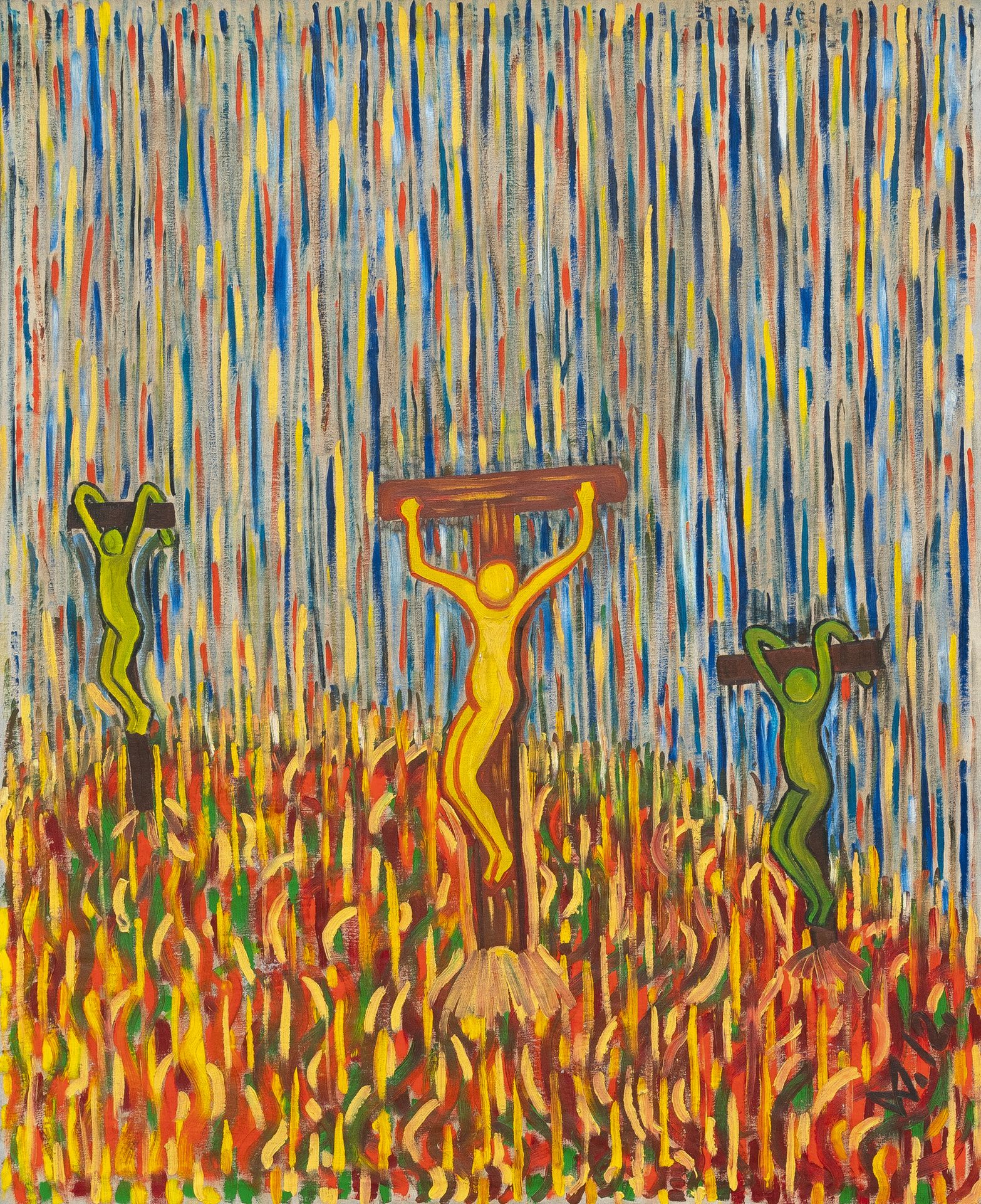 Wilhelm Morgner Wilhelm Morgner, The Crucifixion.

Oil on canvas. (19)12. Ca. 13&hellip;