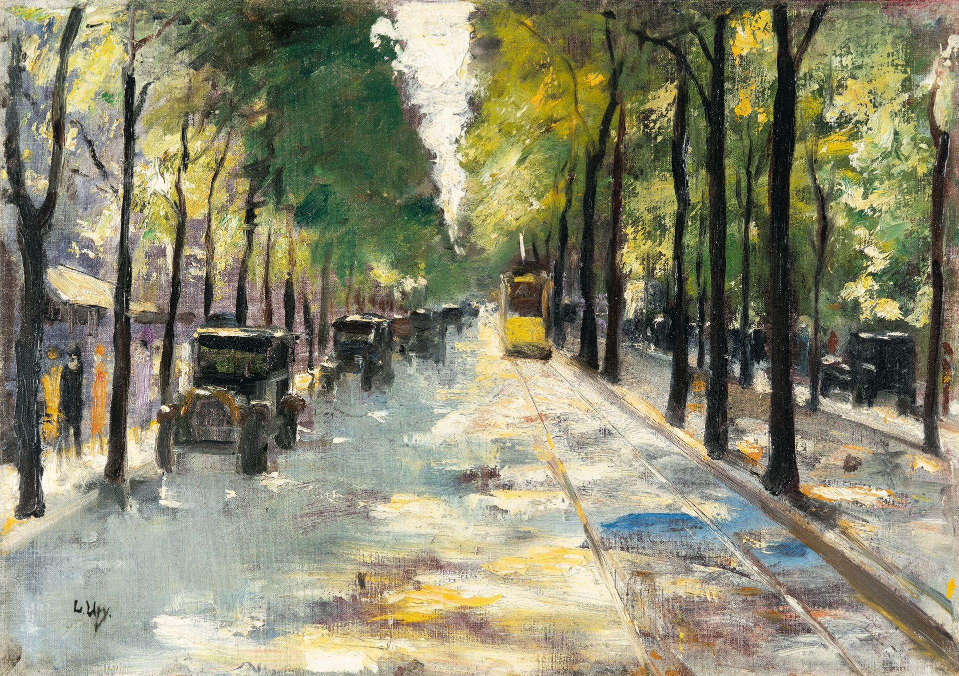 Lesser Ury Lesser Ury, Berlin street in the sunshine (Street in Tiergarten).

Oi&hellip;