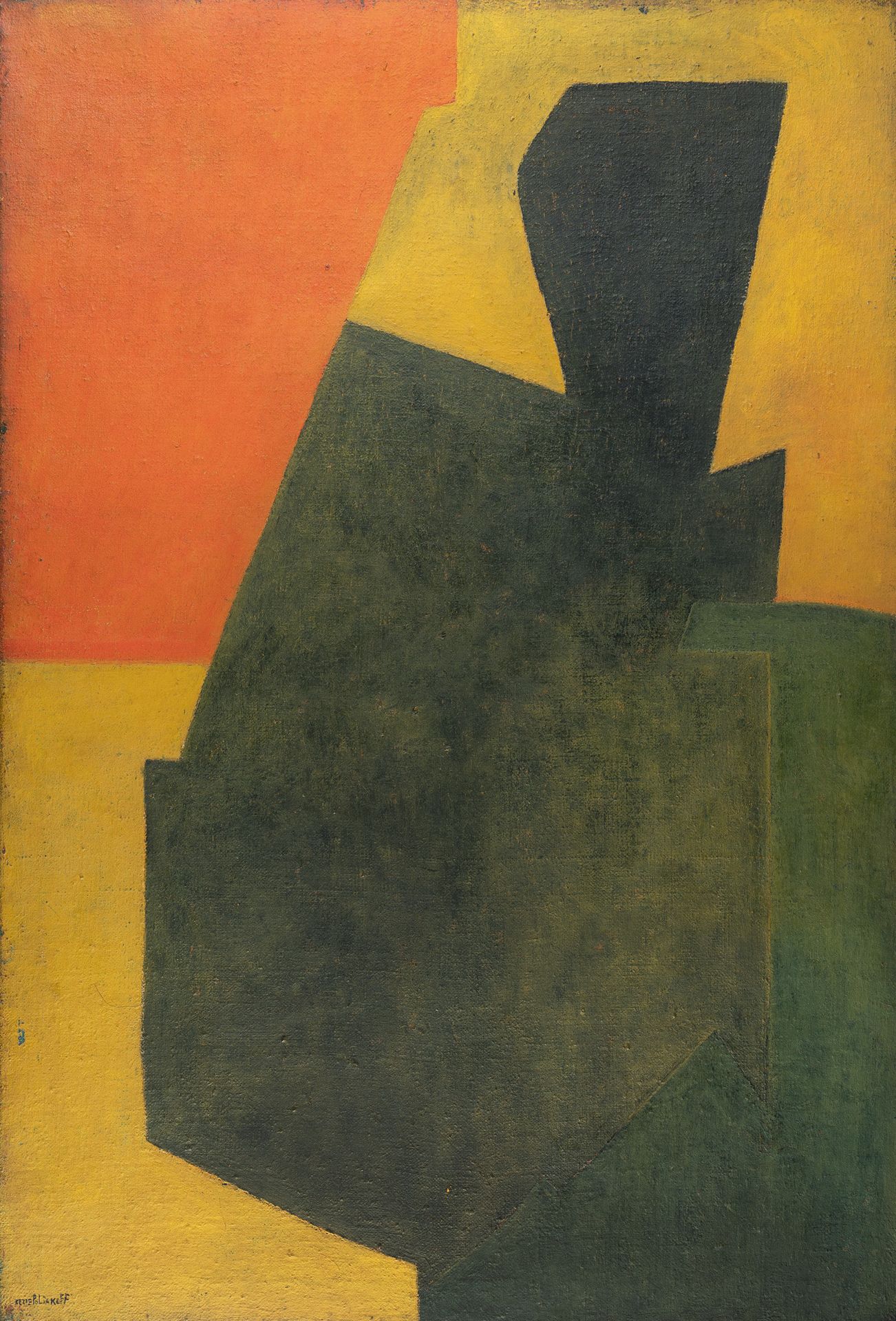 Serge POLIAKOFF Serge Poliakoff, Composition abstraite.

Öl auf Leinwand. (1951)&hellip;