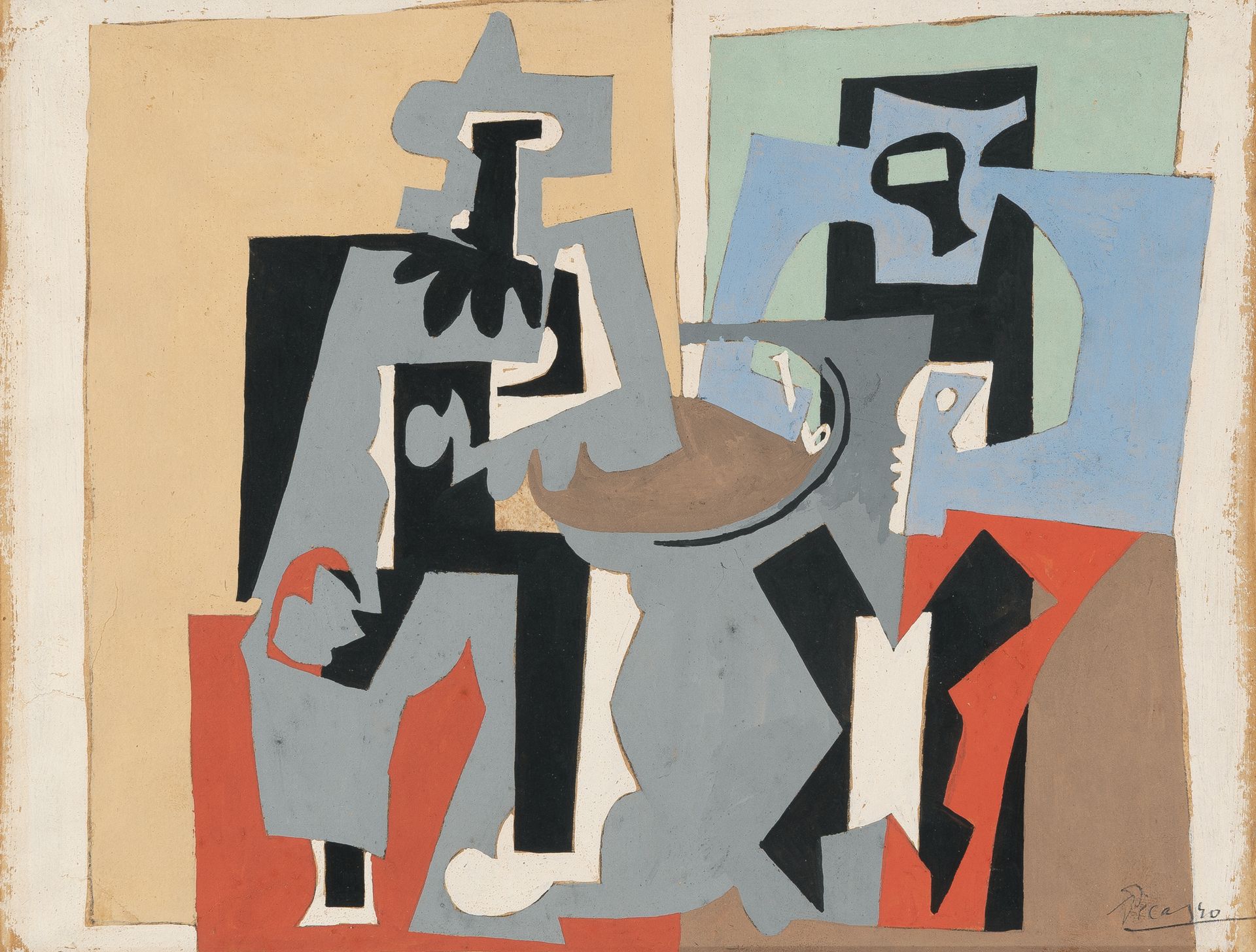 Null Pablo Picasso, Pierrot et Arlequin à la Terrasse d'un Café.

Gouache a mati&hellip;